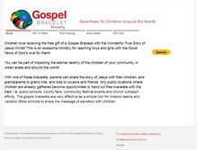 Tablet Screenshot of gospelbraceletministry.com